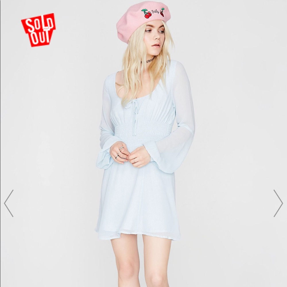 BLUE DREAM BABYDOLL DRESS